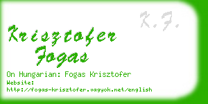 krisztofer fogas business card